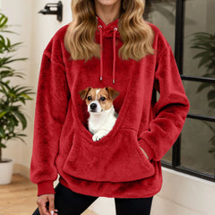 PAWVORA - Fleece Pet Pocket Hoodie for Keeping Companions Close