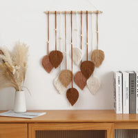 Modern Boho Wall Hanging Leaf  Macrame Wall Decor  Woven Aesthetic Home Deco Rmacrame Wall Decoration Tapiz Macrame
