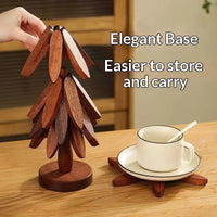 CALVYRA - Sculptural Wood Trivet That Protects Tables From Heat