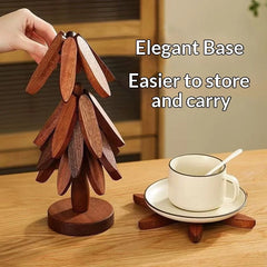 CALVYRA - Sculptural Wood Trivet That Protects Tables From Heat