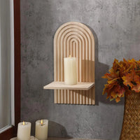 ARCVORA - Wooden Rainbow Wall Shelf for Artful Storage
