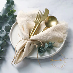 TAVRINA - Cotton Napkin Set for Artfully Layered Tablescapes