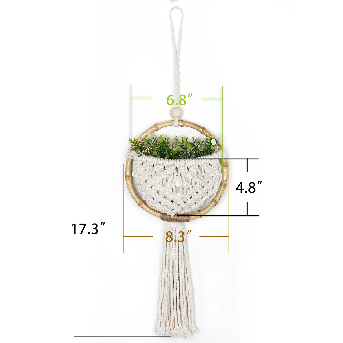 KNOTELIA - Round Macrame Wall Hanging for Textured Room Decor