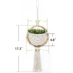 KNOTELIA - Round Macrame Wall Hanging for Textured Room Decor