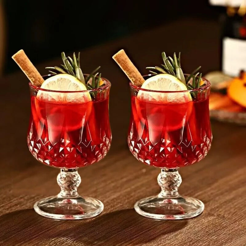 GLAVORA - Engraved Glass Goblet for Distinctive Home Bar Serving
