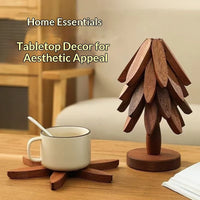 CALVYRA - Sculptural Wood Trivet That Protects Tables From Heat