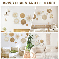 WEVORA - 11-Piece Woven Wall Basket Set for a Natural Focal Point