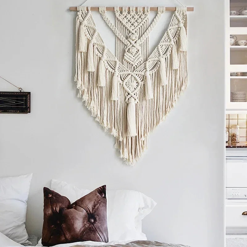TAVYRA - Handwoven Macrame Wall Art To Anchor Bohemian Rooms