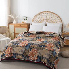 PETAVIA - Woven Cotton Sofa Throw for a Distinctive Seating Accent