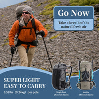 Naturehike Hiking Poles Three Sections Of Aluminum Pole For Mountaineering Hiking Skiing Travel Poles Climbing Trekking Pole