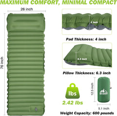 NESTIQO - Modular Self-Inflating Camping Pad for Cushioned Sleep