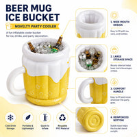 ICEFEST – Portable Beer Mug Beverage Chiller for Pool and Beach Parties