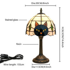 MAVILUNE - Stained Glass Cat Lamp for a Cozy Artistic Glow