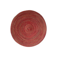 Nordic Style Imitation Cotton Yarn Placemat Round Ramie Woven Coaster Insulation Dish Mat Household Anti-scald Mat