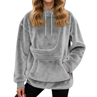 Hot Sale Hoodie Womens Fall And Winter Fleece Pet Pocket Hooded Sweatshirt Funny Pullover Top Cat And Dog Holder Carrier Hoodies
