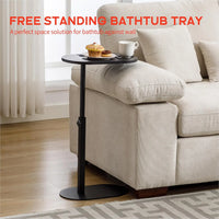 TUBORIA - Adjustable Bamboo Bath Table for Essentials Within Reach