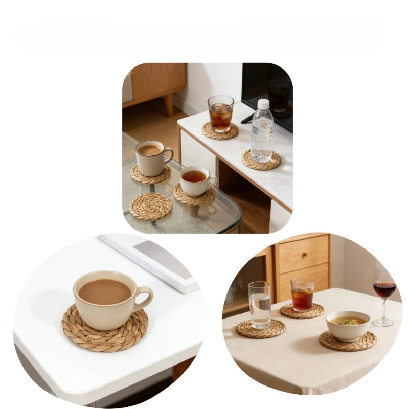 WEAVLORA - Handwoven Rattan Placemats That Protect Dining Tables