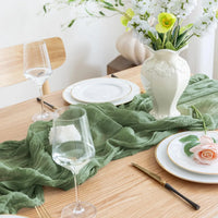 DRAPELLE - Gauze Table Runner for Softly Textured Tablescapes