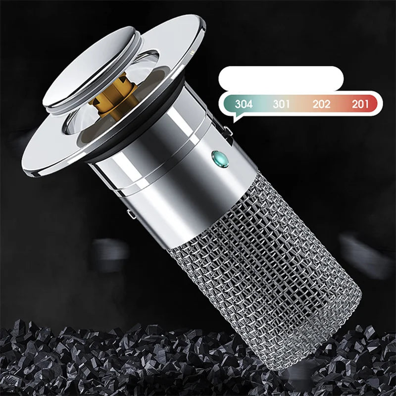 DRAIVEL - Polished Pop-Up Drain Stopper That Traps Hair and Prevents Clogs