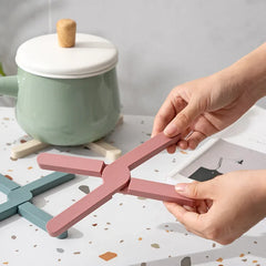 KROVANA - Foldable Silicone Trivet for Heat-Safe Surfaces