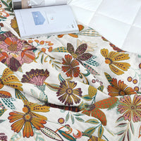 Textile City Floral Cotton 6-Layer Gauze Towel Blanket Pastoral Style Plant Flower Throw Blanket Breathable Soft Blanket for Bed