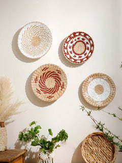 WEVARA - Handwoven Seagrass Wall Basket for Natural Boho Texture