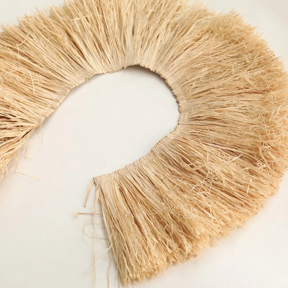 RAVIELA - Raffia Fringe Garland for Textured Wall Displays