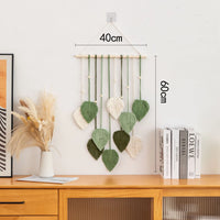 Modern Boho Wall Hanging Leaf  Macrame Wall Decor  Woven Aesthetic Home Deco Rmacrame Wall Decoration Tapiz Macrame