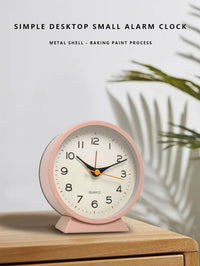 TINVORA - Metal Alarm Clock for Quiet Bedside Timekeeping