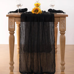 LILAVIA - Lilac Gauze Table Runner for Soft Bohemian Tablescapes