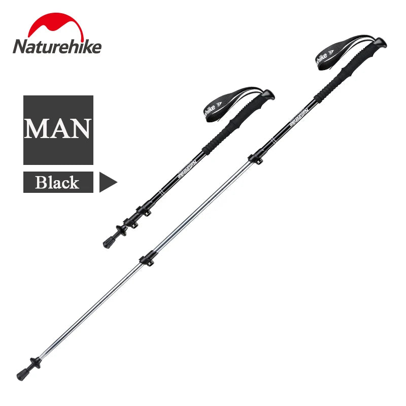 ALVYRA - Three-Section Aluminum Trekking Poles for Stable Trail Support