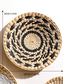 WEVARA - Handwoven Seagrass Wall Basket for Natural Boho Texture