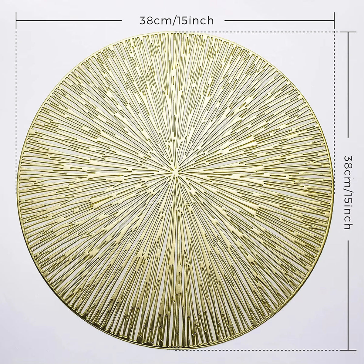 GILVORA - Set of Four Gold Leaf Placemats for Table Protection