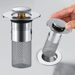 DRAIVEL - Polished Pop-Up Drain Stopper That Traps Hair and Prevents Clogs