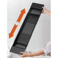 Retractable Bathtub Caddy Tray-Adjustable Plastic Bath Tub Organizer,Non-Slip Bathroom Shelf for Shower Storage bathtub tray