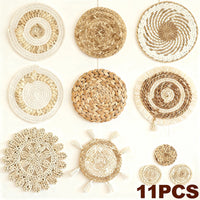 WEVORA - 11-Piece Woven Wall Basket Set for a Natural Focal Point