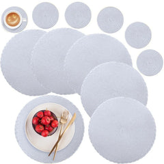 WEVLYRA - Braided Placemat and Coaster Set for Table Protection