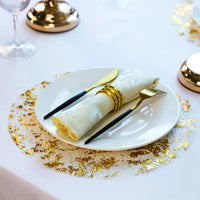 ZELVORI - Metallic Gold Placemats for Statement Table Settings