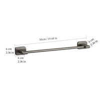 Space Aluminum Towel Rod Self-Adhesive No-Drilling Bathroom Kitchen Hand Towel Holder Plastic Base Sticky Installation