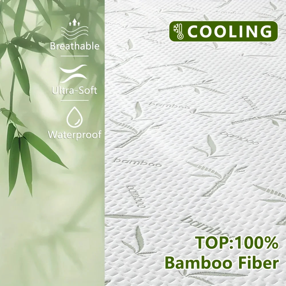 PURESLUMBER - Bamboo Fitted Sheet for Soft, Secure Sleep