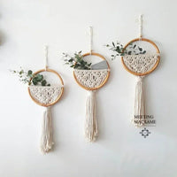 KNOTELIA - Round Macrame Wall Hanging for Textured Room Decor