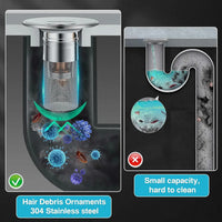 DRAIVEL - Pop-Up Drain Stopper That Catches Hair and Blocks Odors