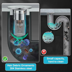 DRAIVEL - Pop-Up Drain Stopper That Catches Hair and Blocks Odors