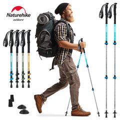ALVYRA - Three-Section Aluminum Trekking Poles for Stable Trail Support