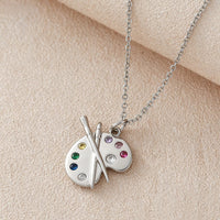 ZIRALUNE - Artist Palette Necklace for Creative Self-Expression