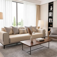 NATURWEFT – Non-slip cotton-linen sofa cover for all seasons