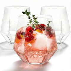 GLIMORA - Gold-Rim Stemless Cups for Shatter-Free Entertaining