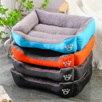 Soft Square Large Dog Sofa Elastic Dog House Cushion Winter Warm Medium Dog Bed Washable Cat Kennel House Accessories
