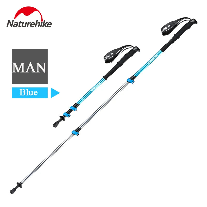 ALVYRA - Three-Section Aluminum Trekking Poles for Stable Trail Support