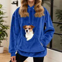 Hot Sale Hoodie Womens Fall And Winter Fleece Pet Pocket Hooded Sweatshirt Funny Pullover Top Cat And Dog Holder Carrier Hoodies
